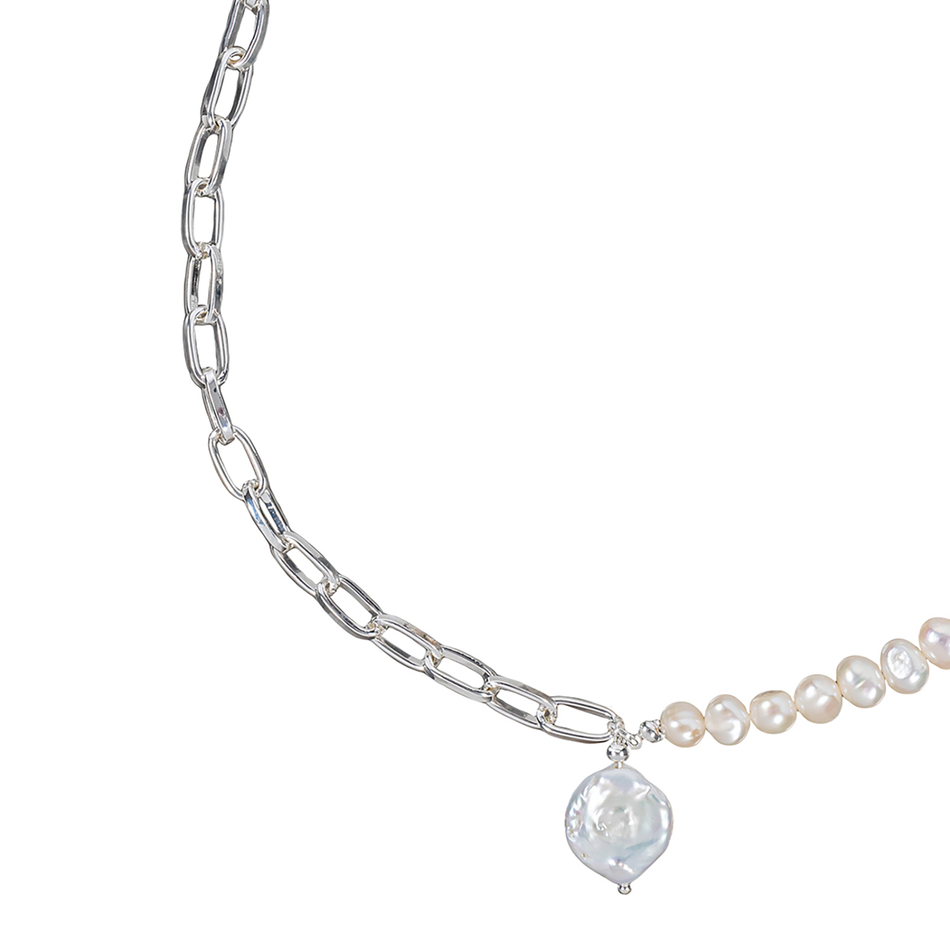 Колье Fiore Luna Pearle Half Сarabiner BL4504 S