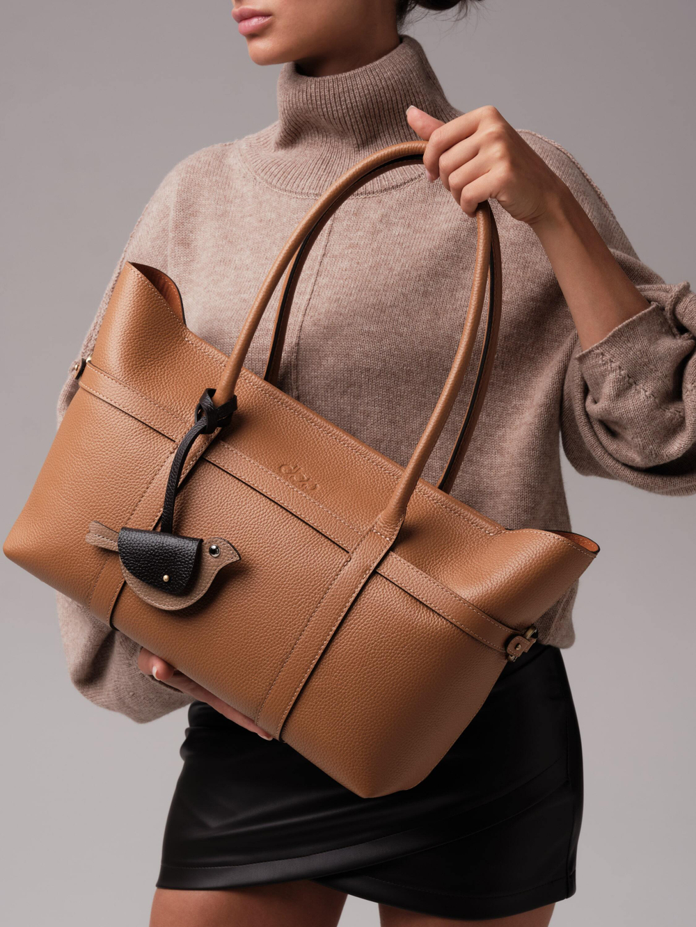 Женская кожаная сумка DBR31229 оранжевый миндаль