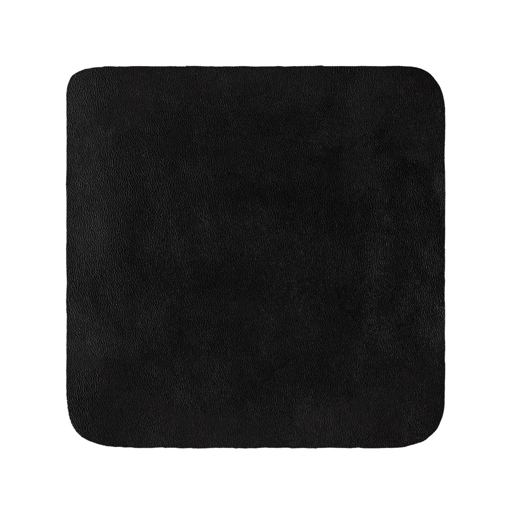 Термоаппликация "BLITZ" Термозаплатка "квадрат" кожзам, замша 12х12 см 01 кожзам черный