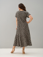 Платье П-032/хаки-цветыветочка