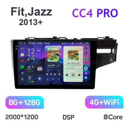 Teyes CC4 Pro 10,2" для Honda Fit, Jazz 2013+ (прав)