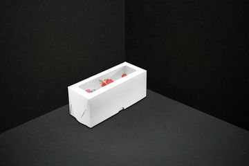 Короб с окном для 3 капкейков