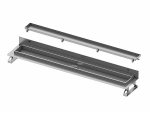Душевой лоток TECE Drainline 100 пристенный, комплект, хром