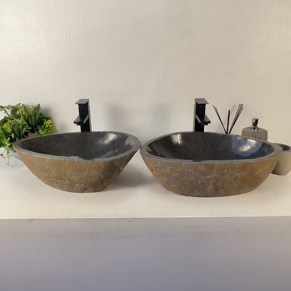 Раковина из речного камня ПАРА! RS-65346 52*33*16 0866