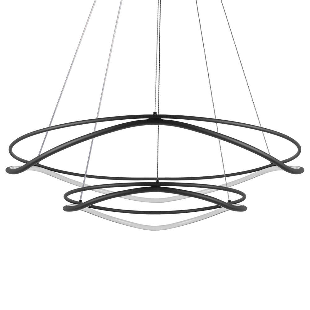 736527 Люстра ROTONDA 115W LED 5736LM 120G ЧЕРНЫЙ 3000-6000K