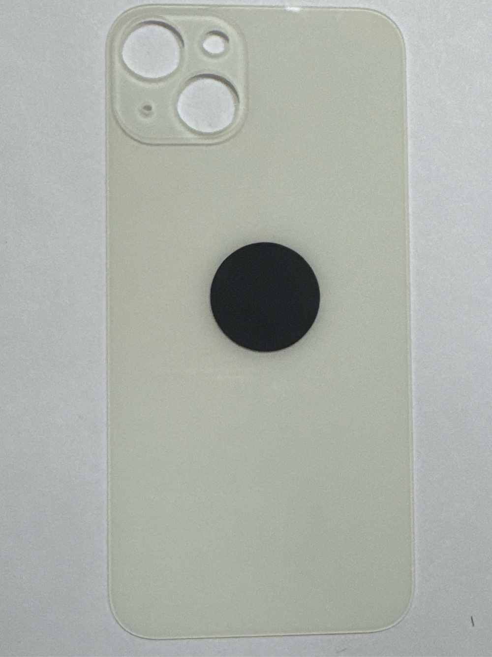 Задняя крышка для iPhone 13 Белый (стекло, широкий вырез под камеру, логотип)