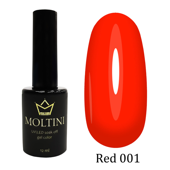 Гель-лак Moltini RED 001, 12 ml
