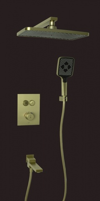 25006-3S Встроенный смес для ванны с 3-функ.  (МАТ. ЗОЛОТО) ViEiR  (6/1шт)