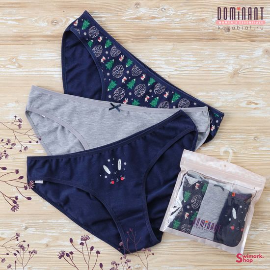 Трусики женские DOMINANT 35000-163, BIKINI, 3 шт. в уп.