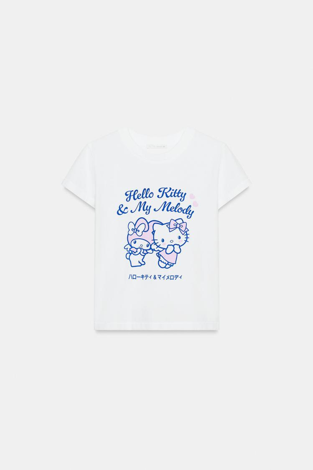 ZARA ФУТБОЛКА HELLO KITTY AND MY MELODY © SANRIO, ЭКРЮ