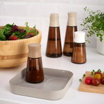 Подставка для банок со специями IKEA HALVTOM (ХАЛВТОМ), Серо-бежевый, 17х17 см