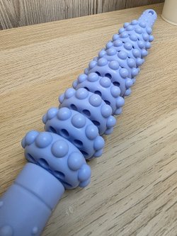 Ручной роликовый массажер для тела 38 см голубой (0038-1)