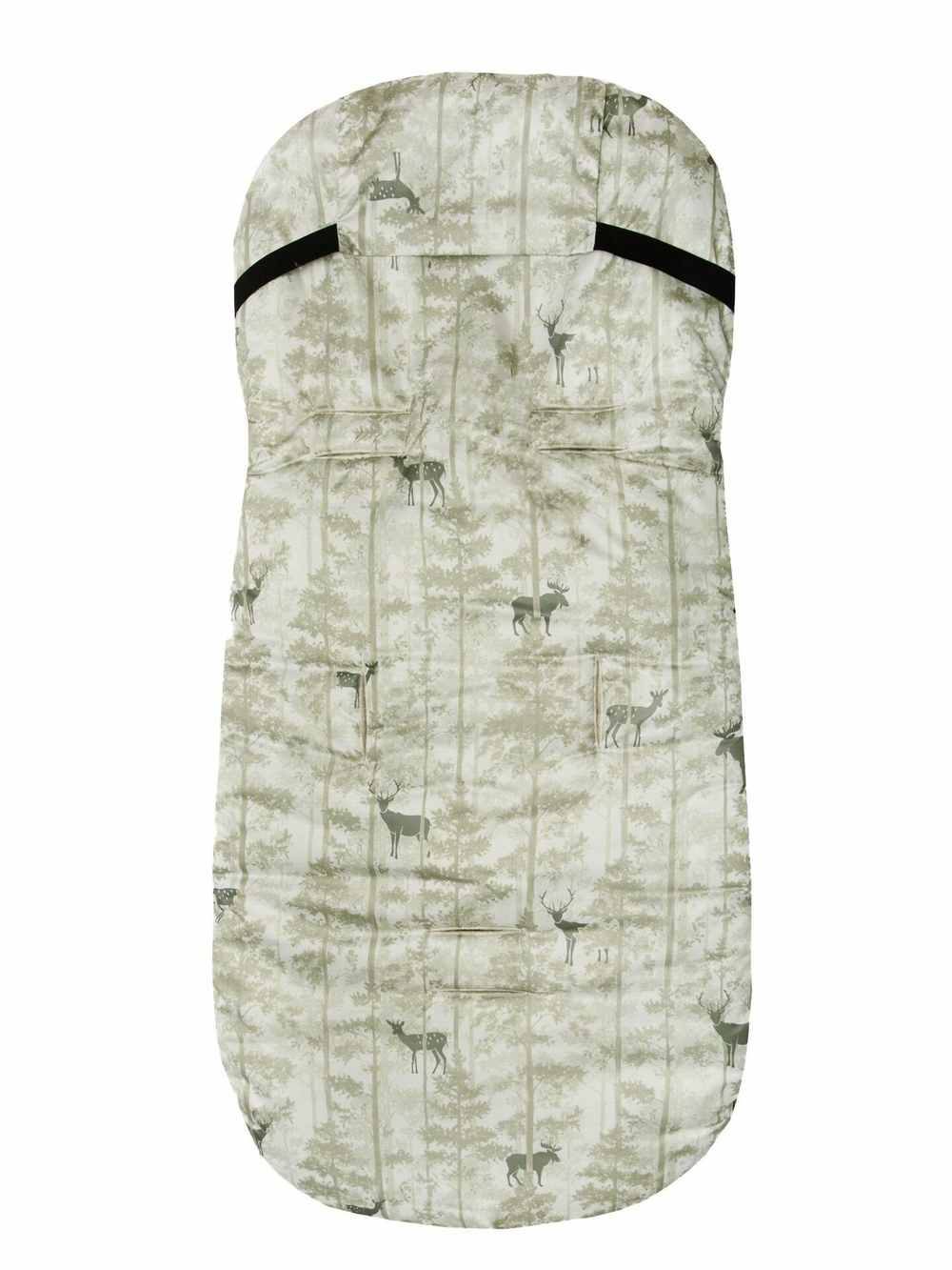 Конверт зимний меховой AMAROBABY Snowy Baby Олени, бежевый, 105 см.