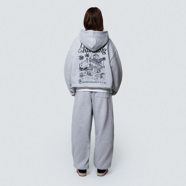 Худи Dust Running серый меланж - фото 2