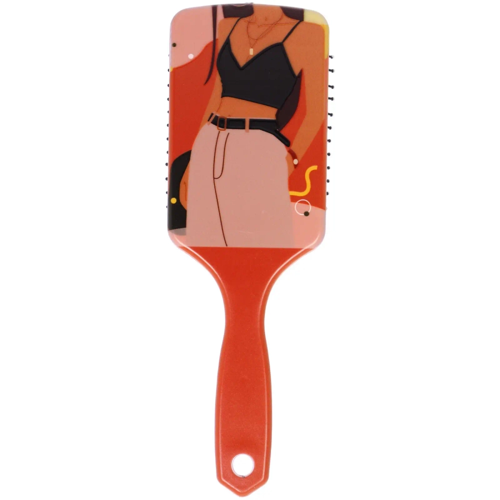 Расческа массажная прямоугольная форма «КОЛЛЕКЦИЯ ИМАНИ - МИРА», микс 4 дизайна, 24*7,5см (PVC упаковка)