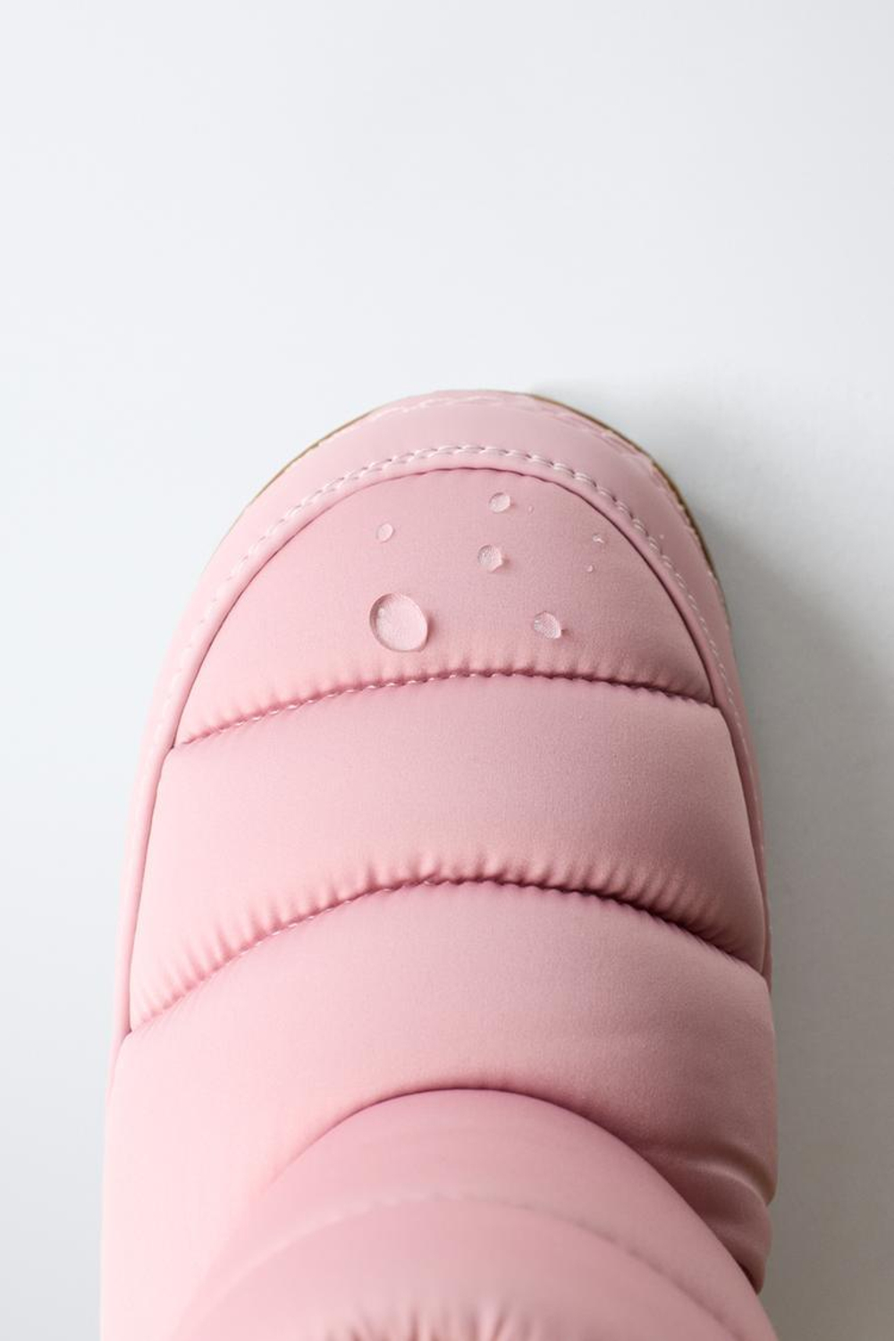 ZARA НЕЙЛОНОВЫЕ ЗИМНИЕ БОТИНКИ, РОЗОВЫЙ