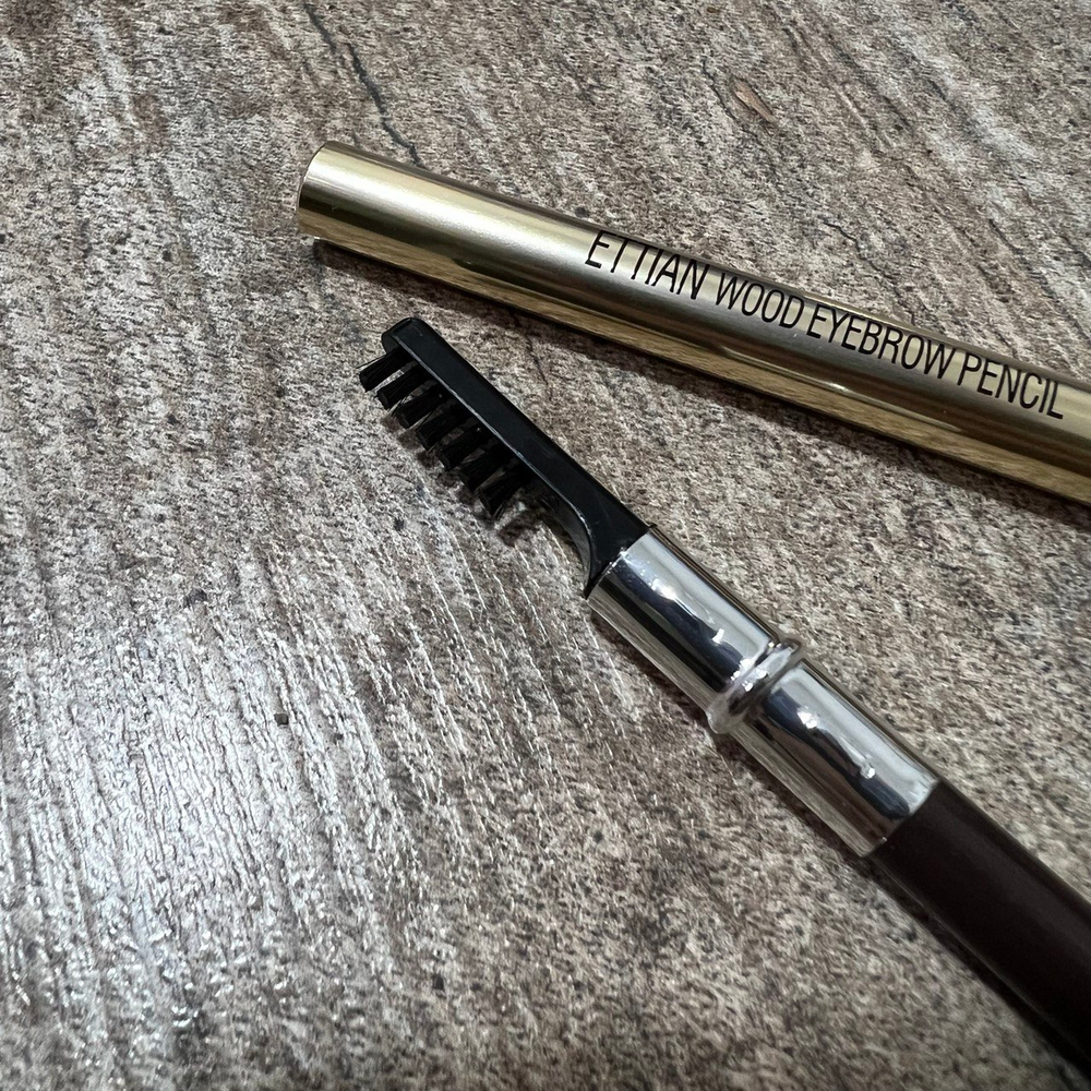 Карандаш для бровей Ettian Wood #05 brown eyebrow pencil-brush pencil с щеточкой #коричневый