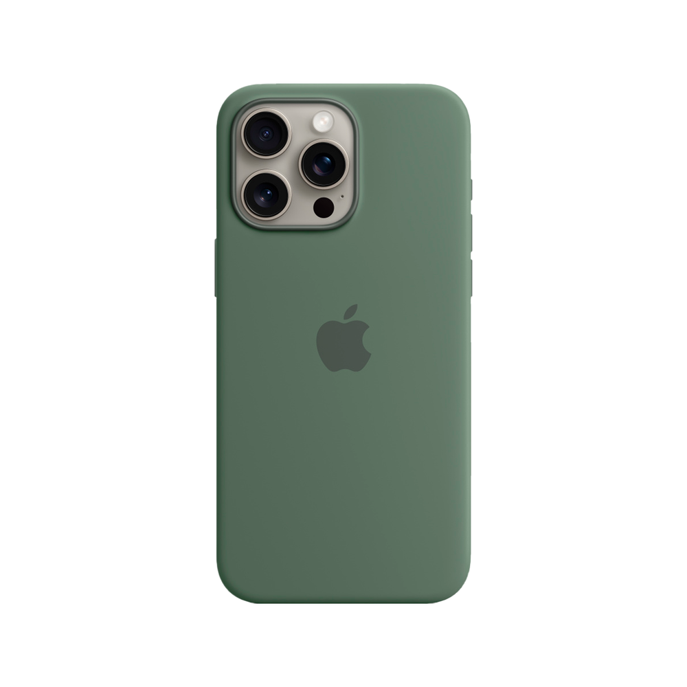 Силиконовый чехол с поддержкой MagSafe Apple Silicone Case для iPhone 15 Pro Max, Cypress (Кипарис)