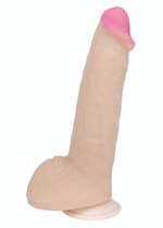 Реалистичный фаллоимитатор на присоске в упаковке-плёнке - 23 см. (Цвет: телесный)