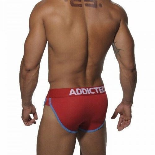 Мужские трусы брифы красные Seobean Addicted Curves Low Rise Brief Red