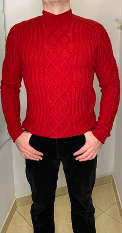 Мужской красный джемпер