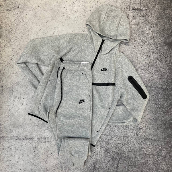 Костюм Nike Tech Fleece zip logo grey