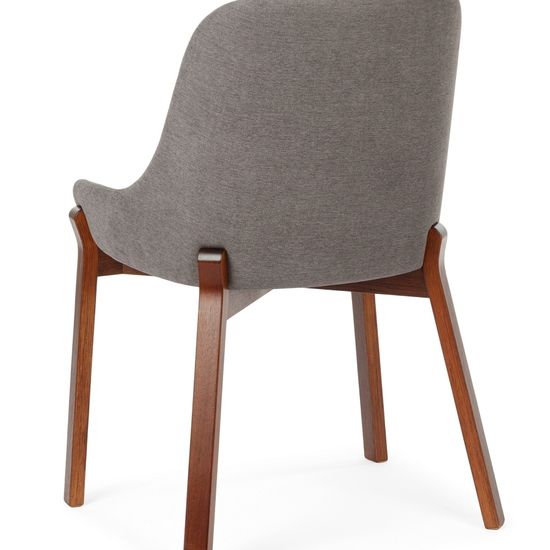Стул Safia темно-серая ткань и деревянные ножки 