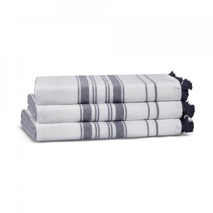 Полотенце 100х180 L'appartement One Side White/Navy белый/темно-синий