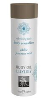 Съедобное массажное масло с ароматом японской мяты - 75 мл.