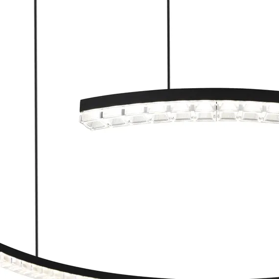 SL1018.403.01 Светильник подвесной ST-Luce черный/прозрачный LED 1*65W 4000K EUCLIDICS