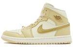 Jordan 1 Mid Se Pale Vanilla Metallic Gold Women"s