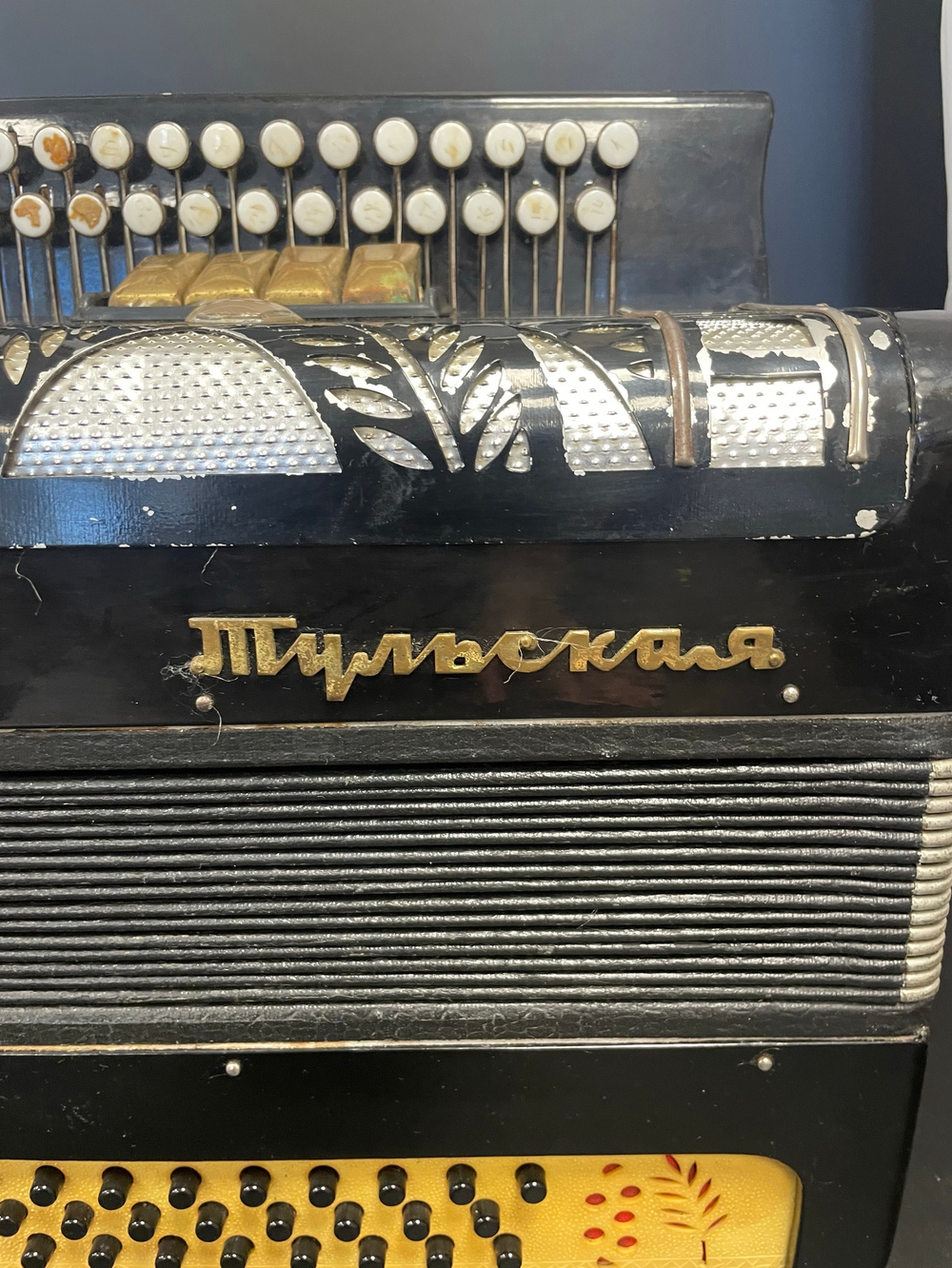 Гармонь Тульская в футляре. Гармонная фабрика г. Тула , в кофре СССР.