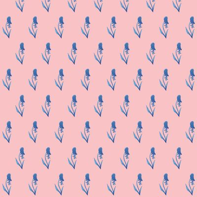 buy fabric abstract small watercolor flowers blue pink