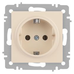 Розетка Intro Accent 6-202-02 2P+E Schuko 16А-250В IP20 СУ AL/CU слоновая кость