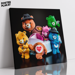 Картина для интерьера Заботливые мишки / Care Bears на холсте, персонажи мультфильма, холст с печатью на подрамнике, на стену, Постер Плакат