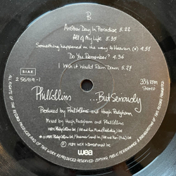 Винтажная виниловая пластинка LP Phil Collins But Seriously (Испания 1989)