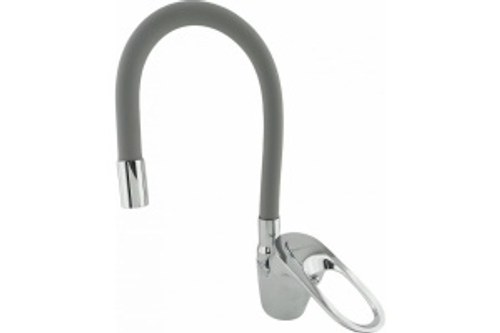 Смеситель кухня (гибким изливом /СЕРЫЙ)