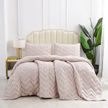 Покрывало 230х250 и 2 наволочки 50х70 Sofi De MarkO Робби светло-бежевое