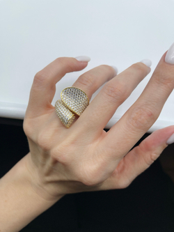 Кольцо Wave в позолоте