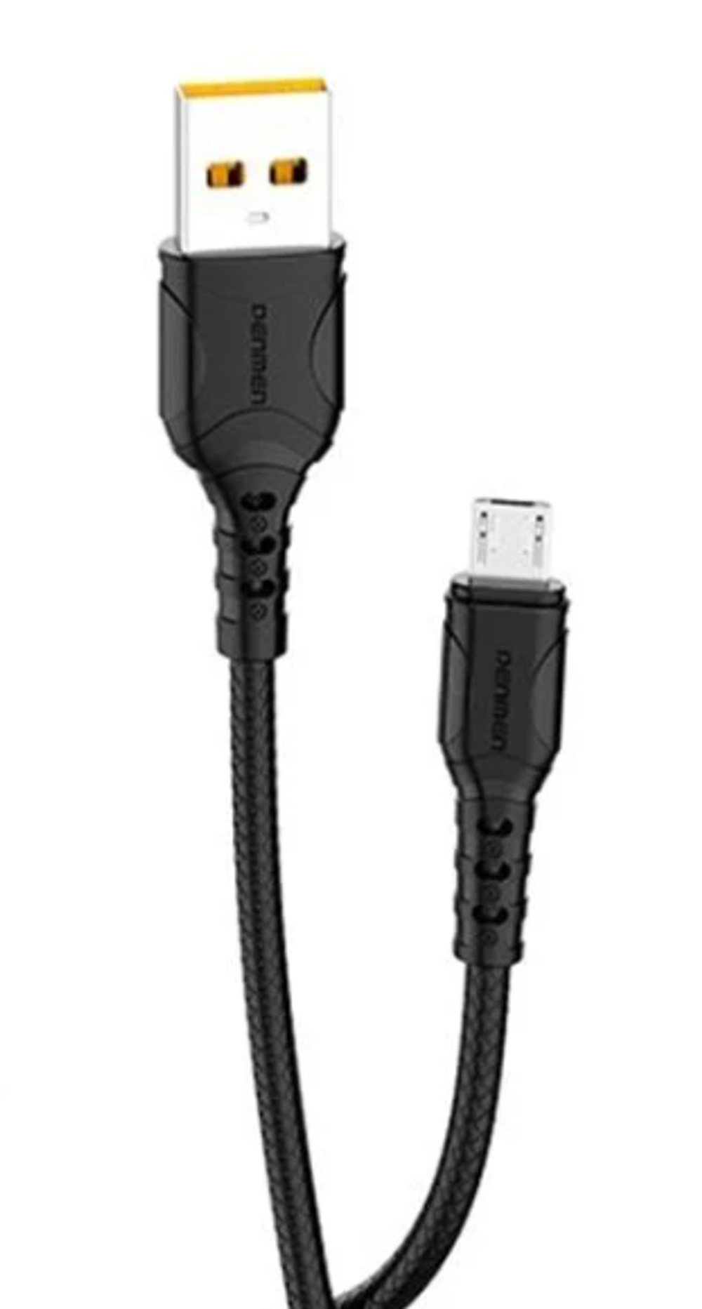 Кабель DENMEN D08V USB-microUSB 3.6A 1м PVC Black