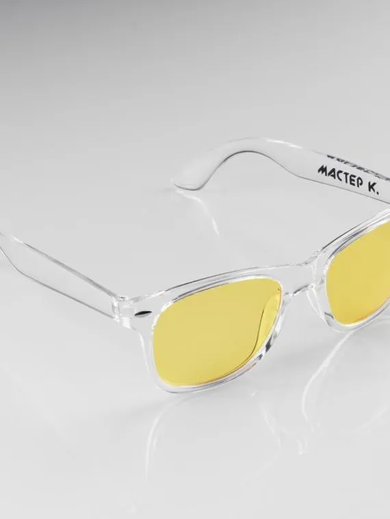 Очки солнцезащитные &quot;OneSun&quot;, uv 400, 14,5 х 14.5 х 5 см, линза 4.5 х 5 х 5 см, жёлтые