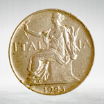 Italy 1 Lira 1923 R "Seated Italia with Olive Branch", VF