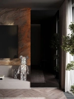 Шкаф Распашной Серый/Черный 81х220x52,5 SOHO