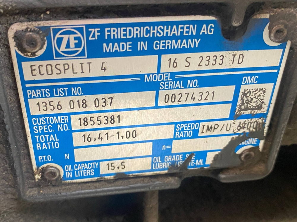 МКПП ZF 16S2333TD 2018г.