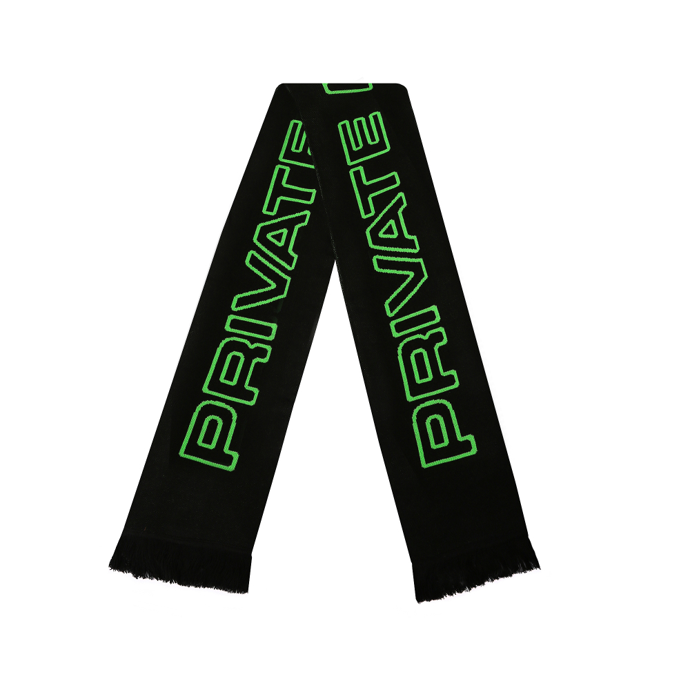 PP "LOGO" SCARF (BLACK/GREEN)