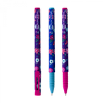 Ручка шариковая Yalong, на масляной основе, 0,7 мм, синяя, игольчатый наконечник, цветной пластиковый корус, карт. уп, "Цветы"