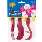 Шар латексный 30см Набор 6 шт с Оскорблениями (Розовый)