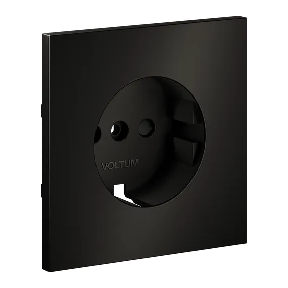 Накладка для розетки с заземлением и защитными шторками, S70 Metal (антрацит) vlsm000712