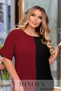 Платье 2278-марсала-черный Minova