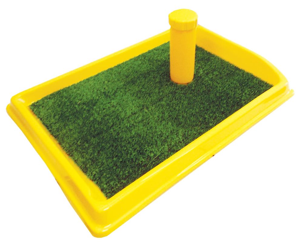 Туалет со столбиком и искусственной травкой для собак мелких пород 55х40 см